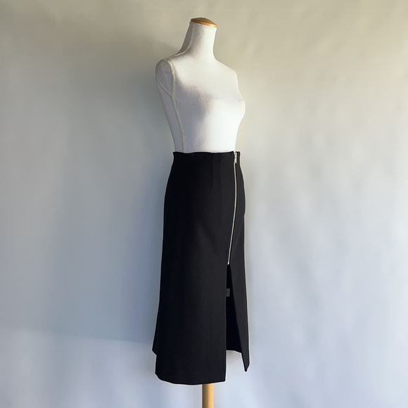 Nicholas Black Zipper Front Midi Skirt - sz 4US - Picture 2 of 7